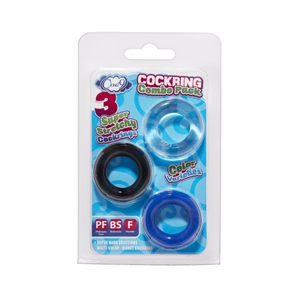 Cloud 9 Super Stretch Donut Stay Hard Penis Ring Combo Pack